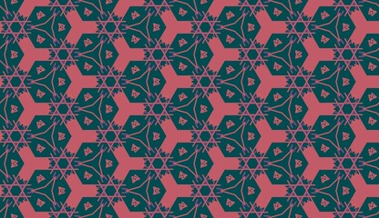 Background pattern with geometric ornament .  Color print design for textile, fabric, fashion, wallpaper, background. 