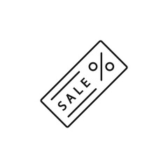 Sale Label line art sales icon design template vector illustration