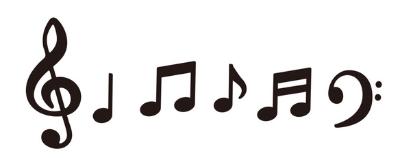 音楽モチーフのデザイン素材