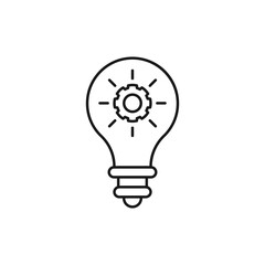 Idea line art business cooperation icon design template vector illustration