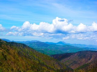 landscape with blue sky