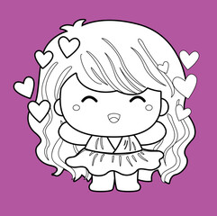 Cupid Love and Kids Theme Digital Stamp