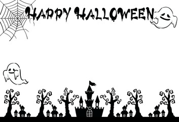 Fototapeta na wymiar ハロウィンをイメージした背景素材／Background material inspired by Halloween