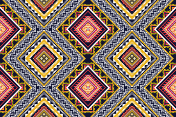 Geometric ethnic flower pattern for background,fabric,wrapping,clothing,wallpaper,Batik,carpet,embroidery style.