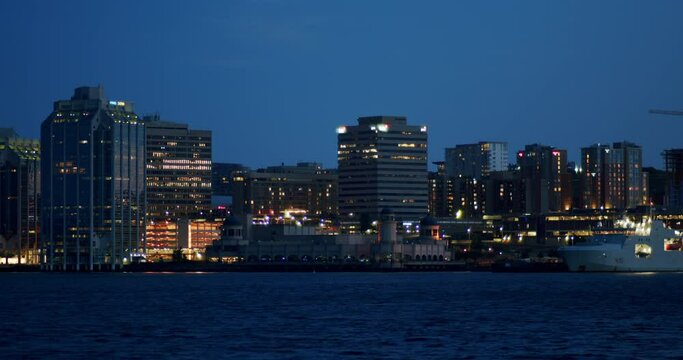 Night shot of the Halifax skyline