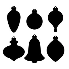 Christmas ornaments templates isolated on white background