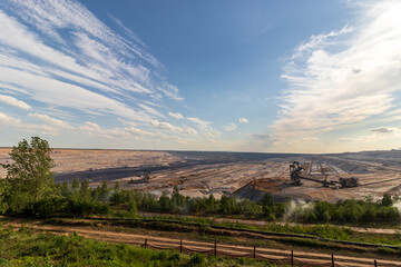 Naklejka premium view of the hambach lignite opencast mine in germany