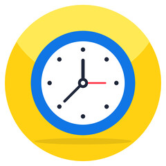 An icon design of wall clock 