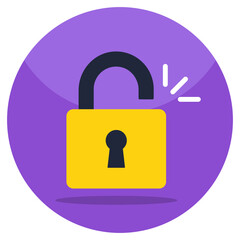 An icon design of unlock 