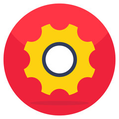 Colored design icon of gear