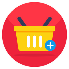 Modern design icon of add to basket 