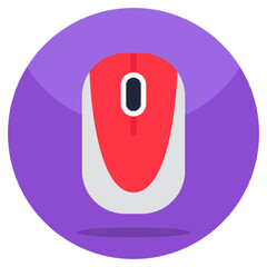 Editable design icon of wireless mouse 