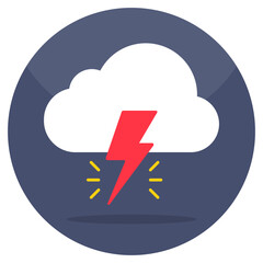 Creative design icon of cloud storm 