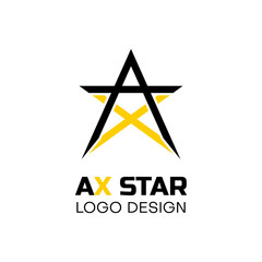 Obraz premium as star logo design in black and yellow color. vector illustration