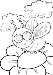 Insects Animal Theme Coloring Pages A4 for Kids and Adult