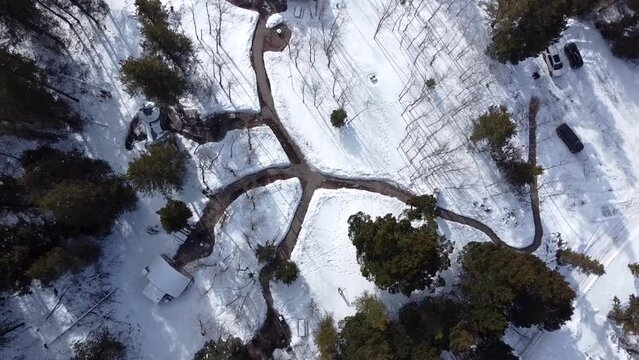 Drone shots of a magical playhouse landscape in Lethbridge, Canada.