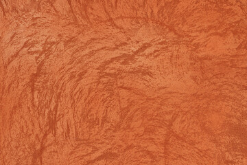 Orange-brown cement wall texture background, wallpaper abstract grunge pattern surface retro backdrop.