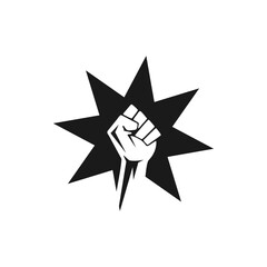 Isolated Freedom hand vector stock illustration