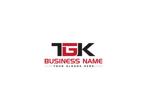 Premium TGK t g k Logo Letter Vector Icon With Red Black Three Alphabet Letter Design For All Kind Of Use