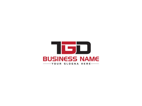 Premium TGD t g d Logo Letter Vector Icon With Red Black Three Alphabet Letter Design For All Kind Of Use