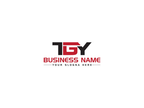 Premium TGY t g y Logo Letter Vector Icon With Red Black Three Alphabet Letter Design For All Kind Of Use
