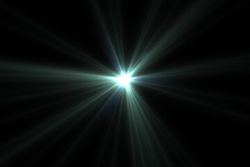 lens flare effect on black blackground