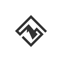 Abstract mountain logo vector stock illustration