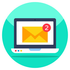 Creative design icon of unread mail 