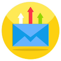 Perfect design icon of mail upload 