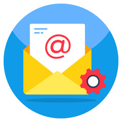 Mail Management icon, editable vector 