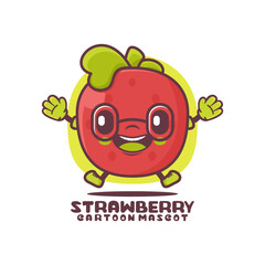 strawberry cartoon. fruit vector illustration