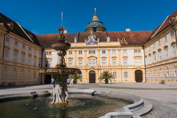 Obraz premium Benedictine Abbey Stift Melk, Austria, in summer