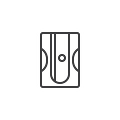 Pencil sharpener line icon