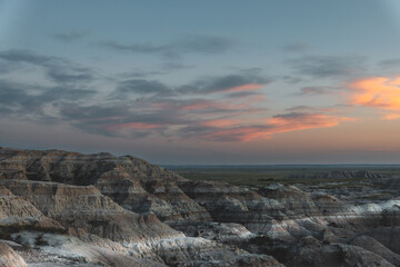 Sunset over Badlands National Park