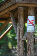 affichage prevention feu interdit foret wallonie Belgique