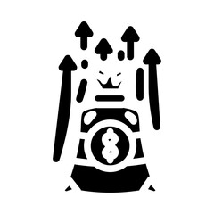 business growth glyph icon vector. business growth sign. isolated symbol illustration