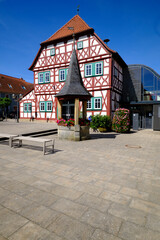 Historisches Rathaus in Stadtlauringen, Markt Stadtlauringen, Landkreis Schweinfurt, Unterfranken, Bayern, Deutschland