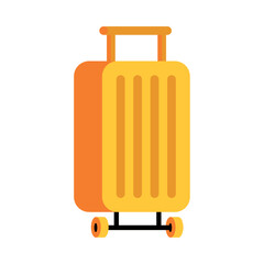 yellow suitcase with wheels