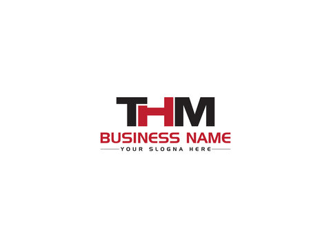 Colorful THM Logo Letter, Creative TH t h m Logo Icon Vector Art With Unique Three Letter Design