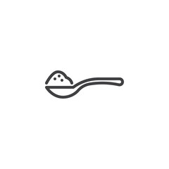 Sugar spoon line icon