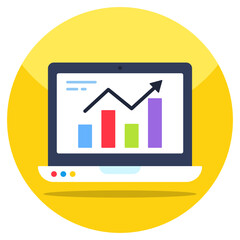 Colored design icon of online statistics 