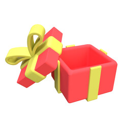 gift box illustration with transparent background