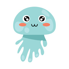 blue jellyfish sealife animal