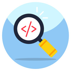 Modern design icon of search coding 