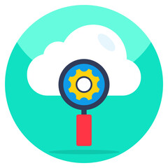 Editable design icon of cloud seo 