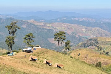 Scenery of Mae Tho National Park. It is a national park located in Mae Chaem District and Hot District in Chiang Mai Province, Thailand.