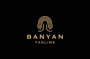 Banyan tree logo icon design template flat vector illustration