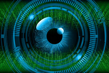 eye cyber circuit future technology concept background
