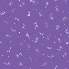 simple floral toss on lavender colored purple