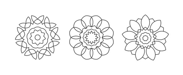 Fototapeta na wymiar Mandala Set - Vector Pattern